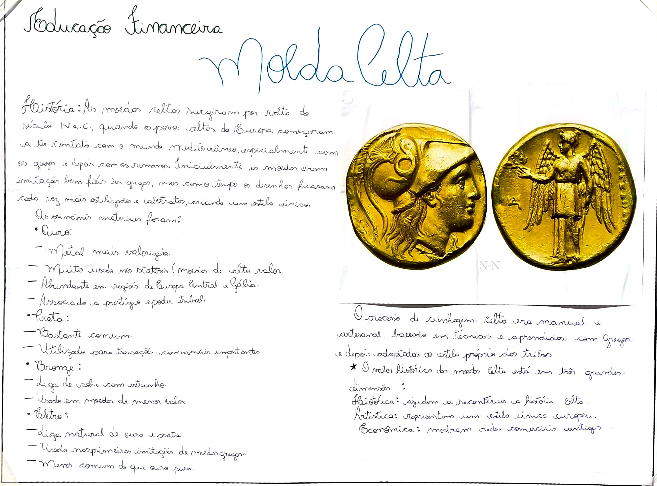 Moedas celtas em outro cartaz