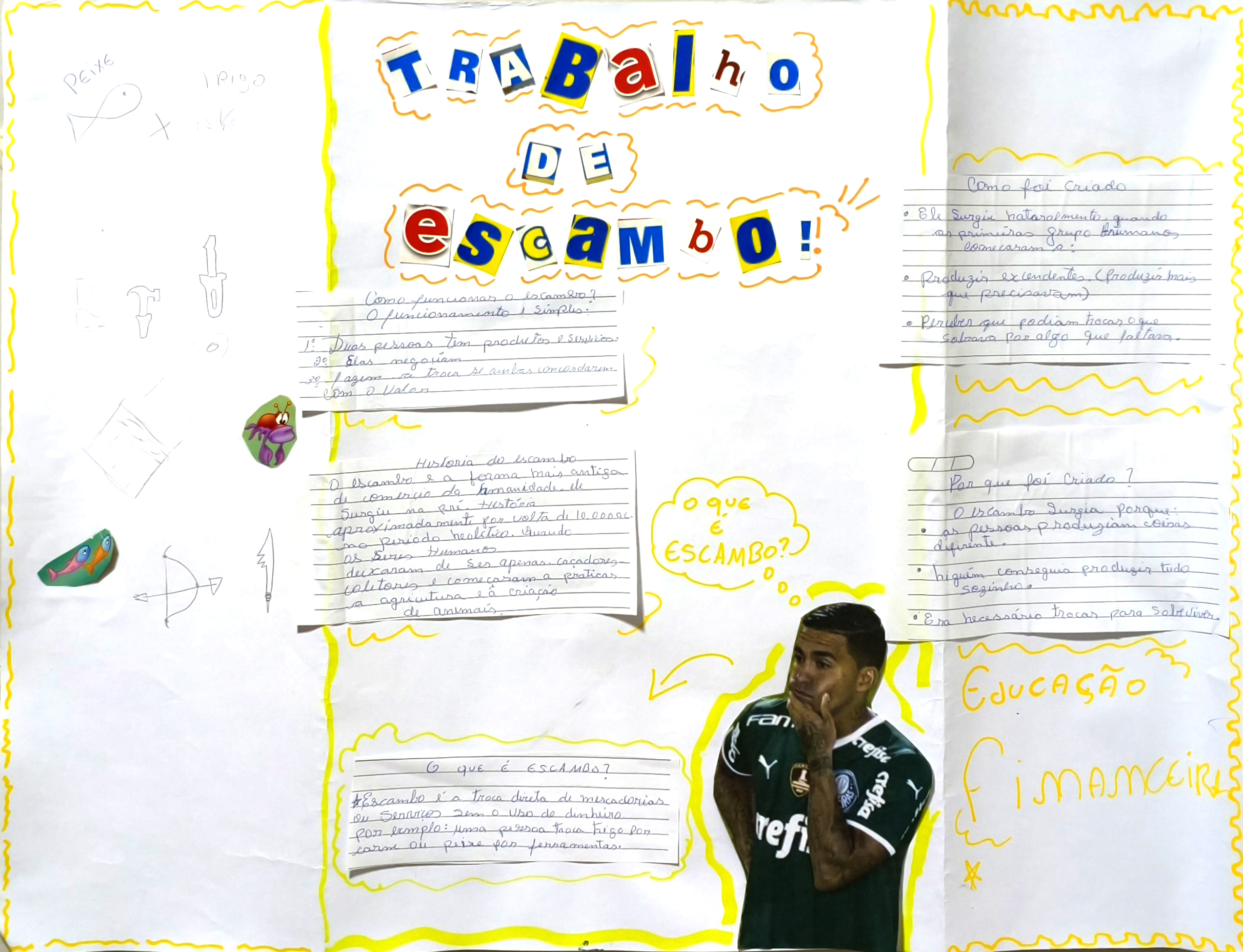 Escambo em atividade escolar